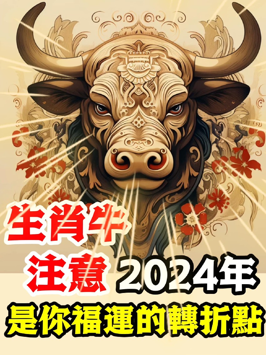 生肖屬牛注意：2024年是你福運的轉折點！